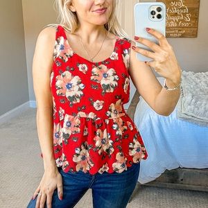 Anthropologie Postmark Clovelly Peplum Tank